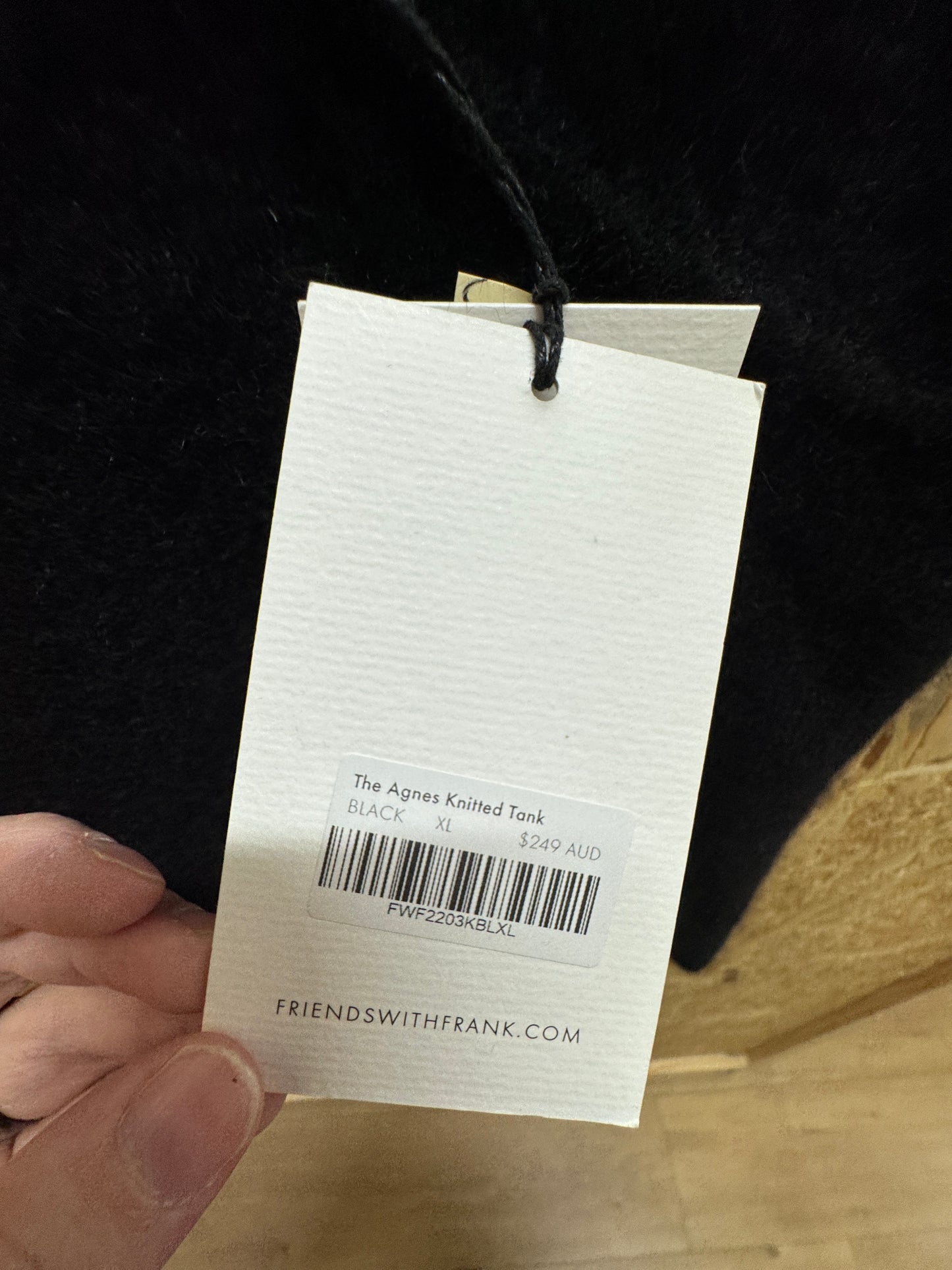 Black tank mohair xl with tags