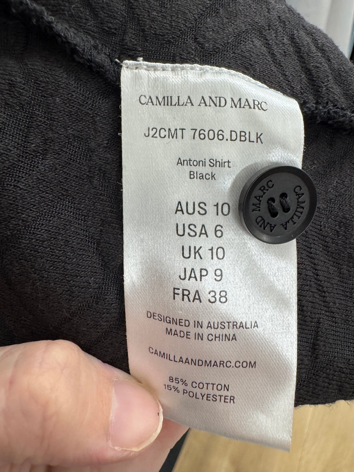 Black button up size 10