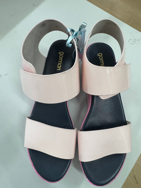 Pink platform sandals